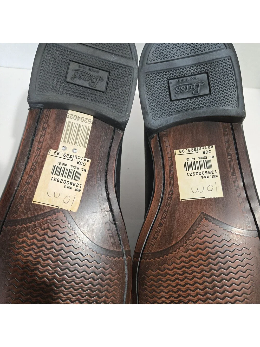 GH Bass Kiltie Leather Tassel Loafer Black & Brown Shoes Men's Size 10 M